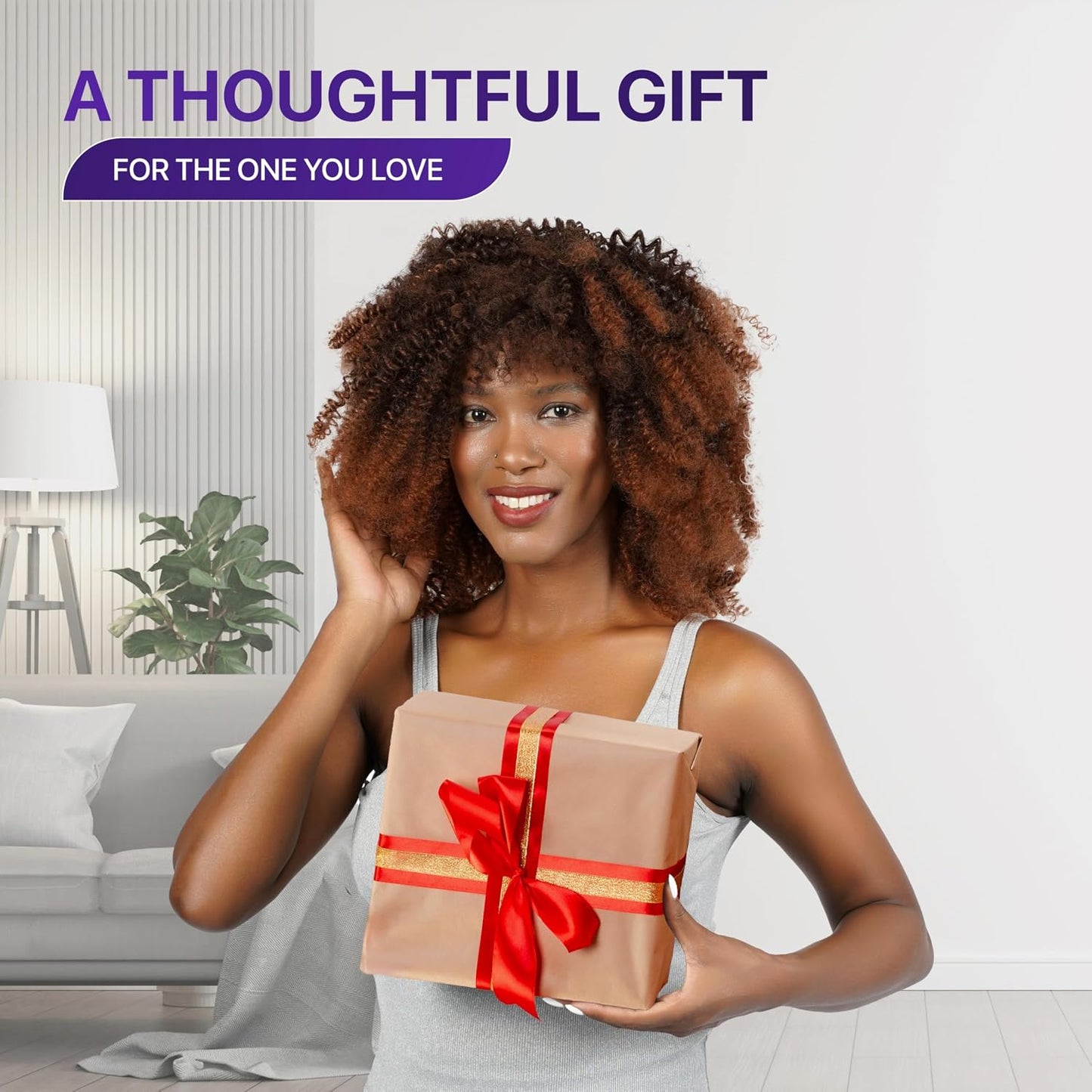 Hair Dryer Bonnet Attachment - Integrated Headband Reduces Heat Around Ears & Neck | Large Purple Diffuser Cap for Curly Hair