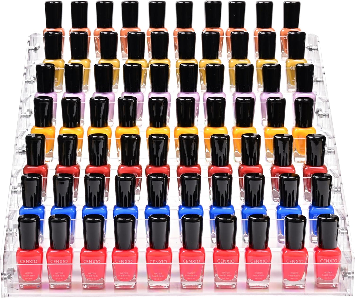 Acrylic 7-Tier Organizer Rack | Large Capacity Stand for Nail Polish, Essential Oils & Sunglasses