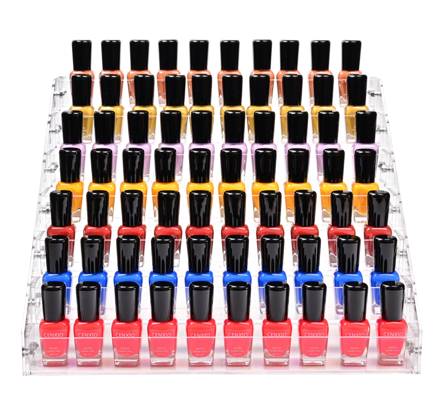 Kingtaily 7 Tiers Layers Organizer Rack Stand Holder Large Capacity Acrylic Clear for Nails Polish Essential Oil Lipstick and Sunglasses
