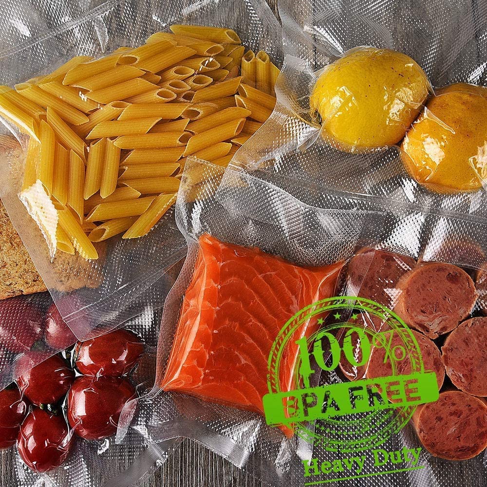 Vacuum Sealer Bags For Food 6 Pack (3 Rolls 11"x20' + 3 Rolls 8"x20')