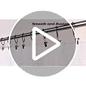 Lansian 20 Pack Matte Silver Curtain Rings with Clips - 2" Diameter