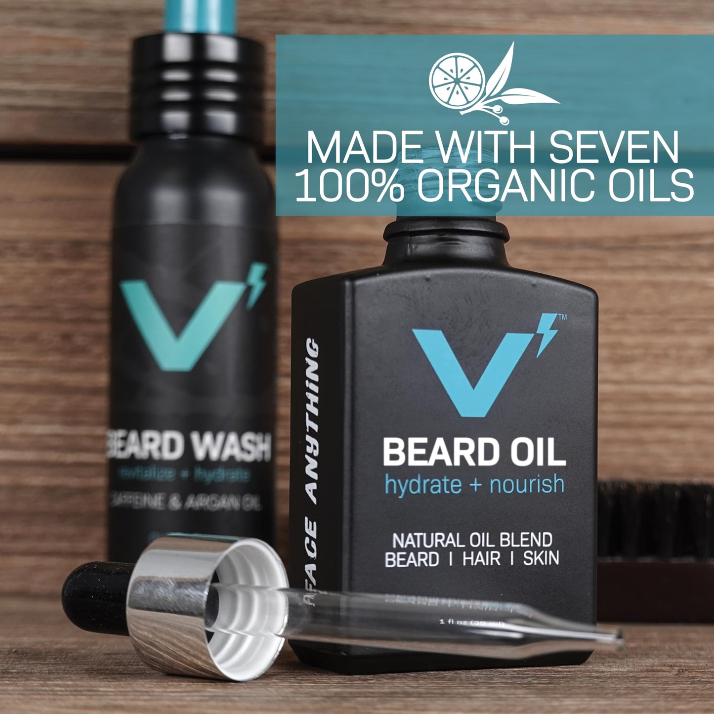 VOLT Beard Oil for Men, All-Natural Vegan Beard Care Moisturizer Formula with Essential Oils For Beards, Hair, Skin Argan & Jojoba Oil, Hydrates, Nourishes & Adds Shine, Costa Scent, 1 Oz Glass Bottle