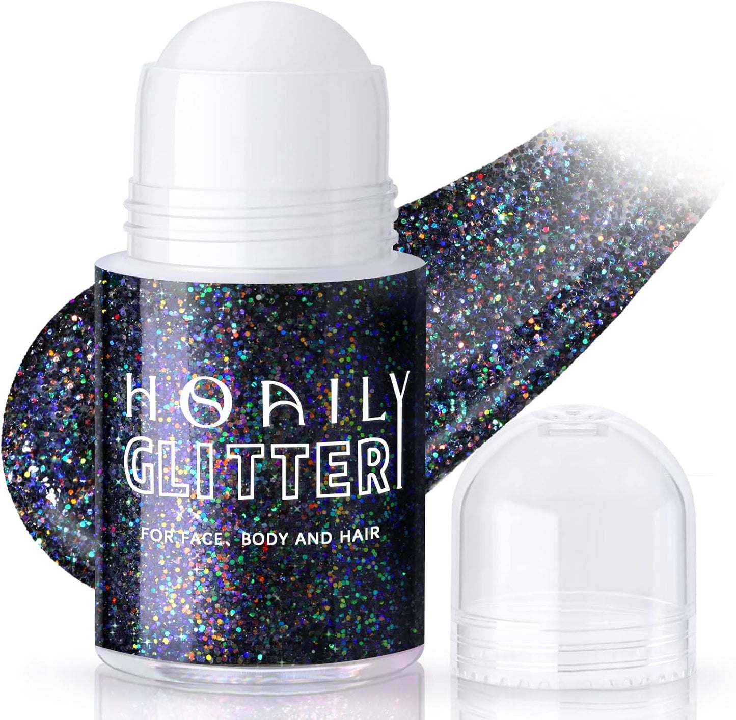 HOSAILY Holographic Body Glitter Gel - Color Changing Chameleon Effect | Sparkling Pink, Chunky Mermaid Sequins for Festivals