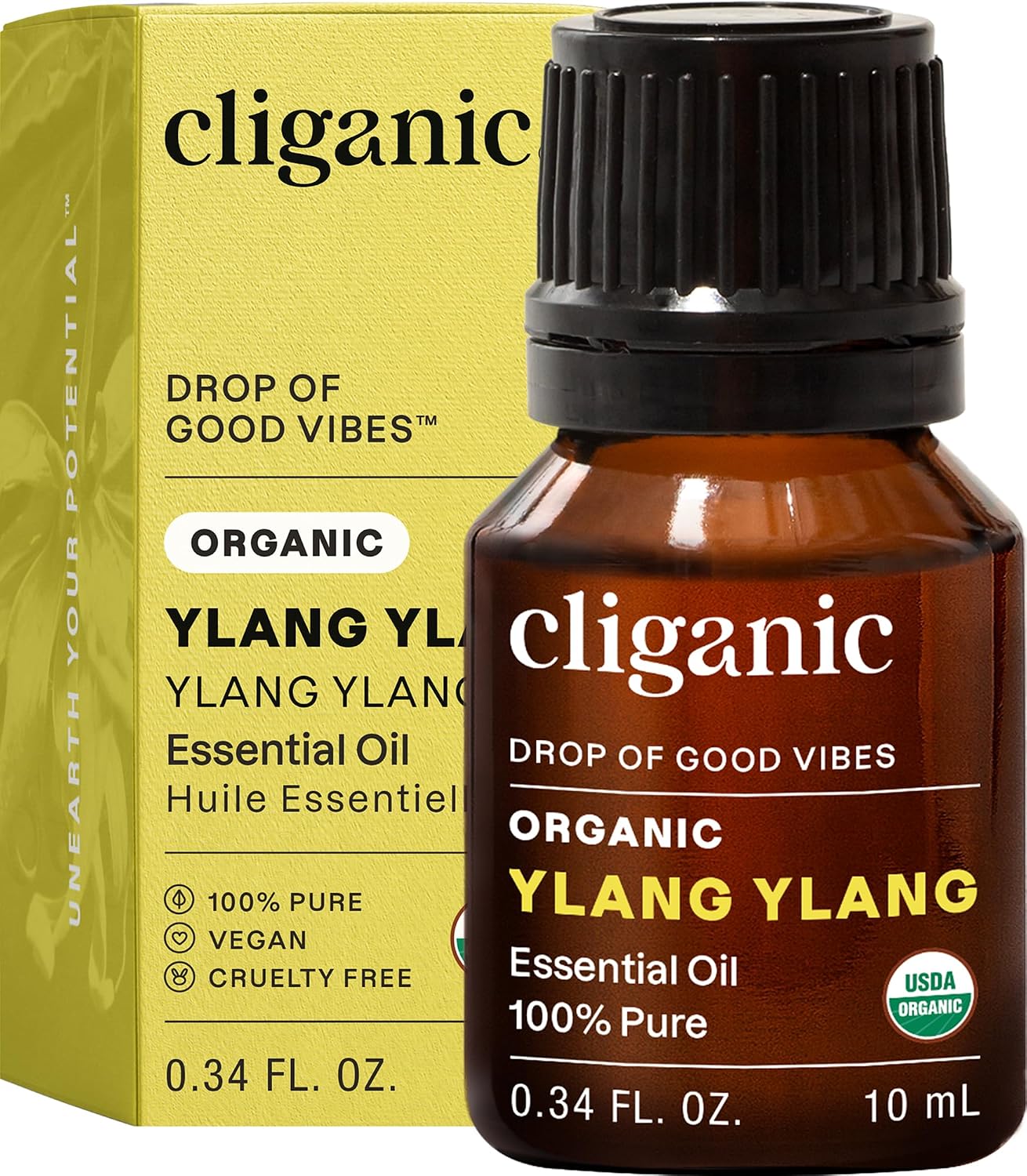 Cliganic Organic Lavender Essential Oil - 100% Pure Aromatherapy Oil | Non-GMO, 15ml