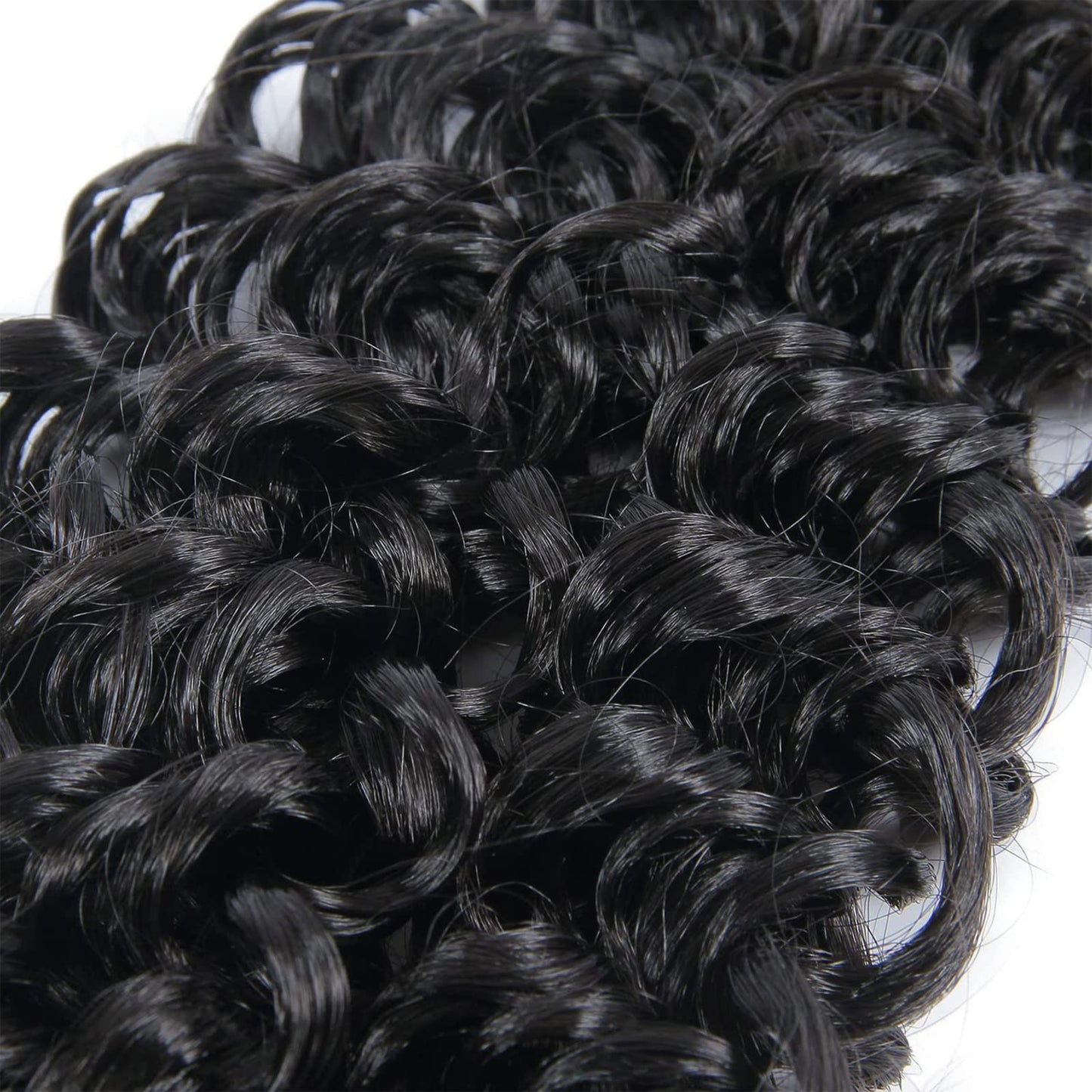 8 Packs Curly Crochet Hair GoGo Curl Crochet hair for Women Natural Black Deep Wave Braiding hair,Synthetic Bohemian Crochet Braid Water Wave Crochet hair Extensions(18inch, 1B)