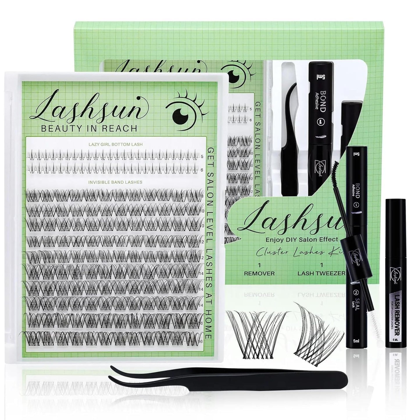 Lash Clusters Kit - 540pcs D Curl Wispy Cluster Lashes | Soft, Comfortable DIY Eyelash Extensions 10-22mm