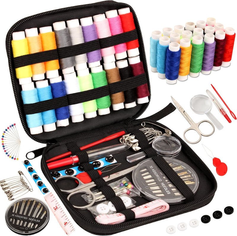 Sewing Kit - Complete Needle and Thread Set for Adults | Travel-Ready Accessories, Scissors & More