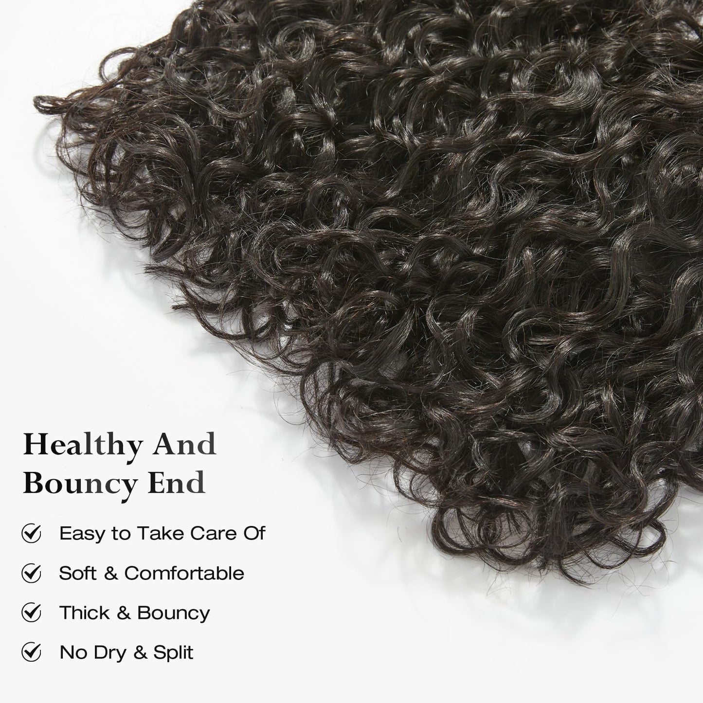 ASHINE Human Hair Bundles Deep Curly Water Wave, Unprocessed Cambodian Raw Hair 20 22 24 Inch, Flip Over Quick Weave Wet and Wave Bundles for Women Natural Black