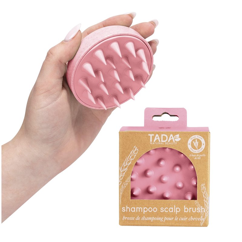 TADA Beauty Scalp Massager Hair Shampoo Brush Shower Scalp Scrubber l Hair Scalp Scrubber Head Massager for Stress Relax Hair Growth (Indie Pink)