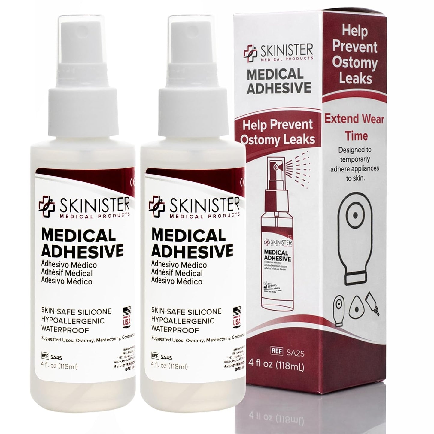 Medical Adhesive Dropper - Silicone Skin Glue for Ostomy Bags, Prosthetics & More | 1oz