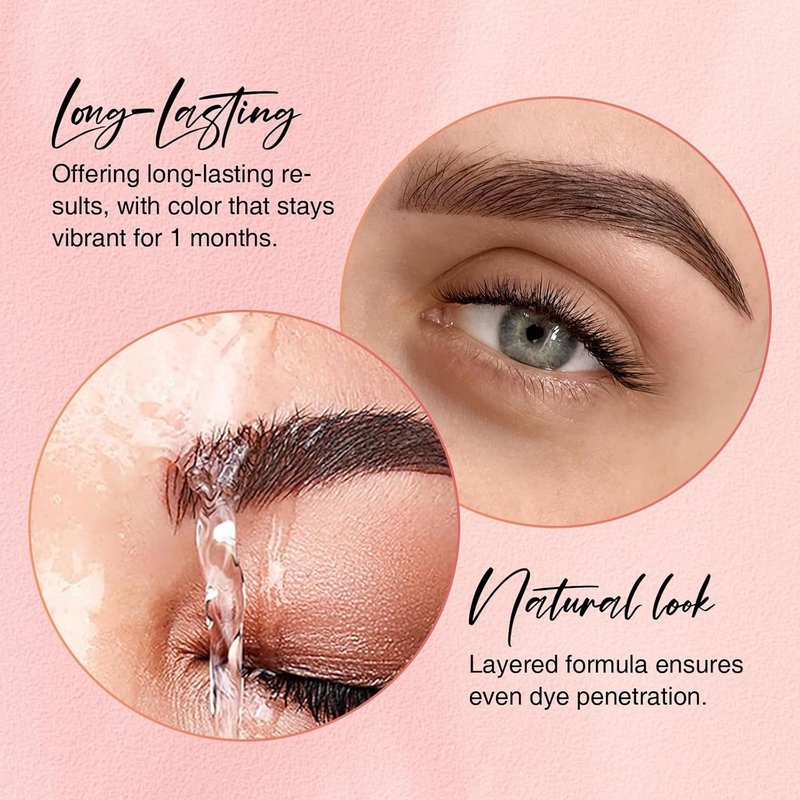 Lash Color Kit - Black Eyelash & Brow Tint Set | Long-Lasting Natural Effects, Easy to Use