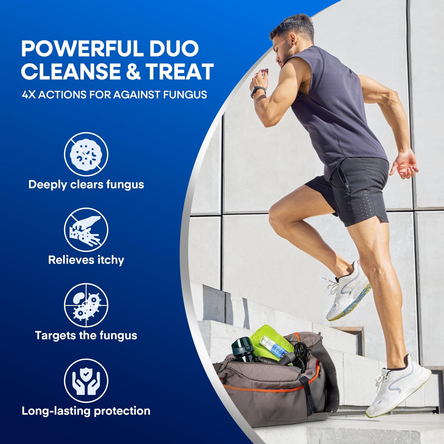 Hermon Antifungal Jock Itch Spray & Soap Kit: Powerful Treatment of Antifungal Spray & Soap for Jock Itch with 2.01 fl.oz & 2 Bars - Fast & Effective Relief of Itching, Burning, Redness, & Irriation