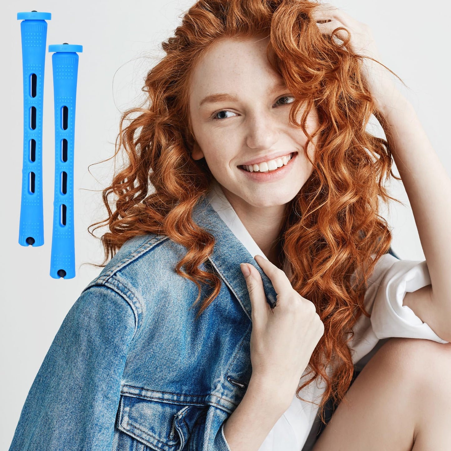 DOPENSPI 40 PCS Small Perm Rods for Short Hair, Plastic Curling Rods Cold Wave Rod Perming Curlers Hair Curling Rollers Perm Rod for DIY Styling Natural Hairs Short Long Hairs