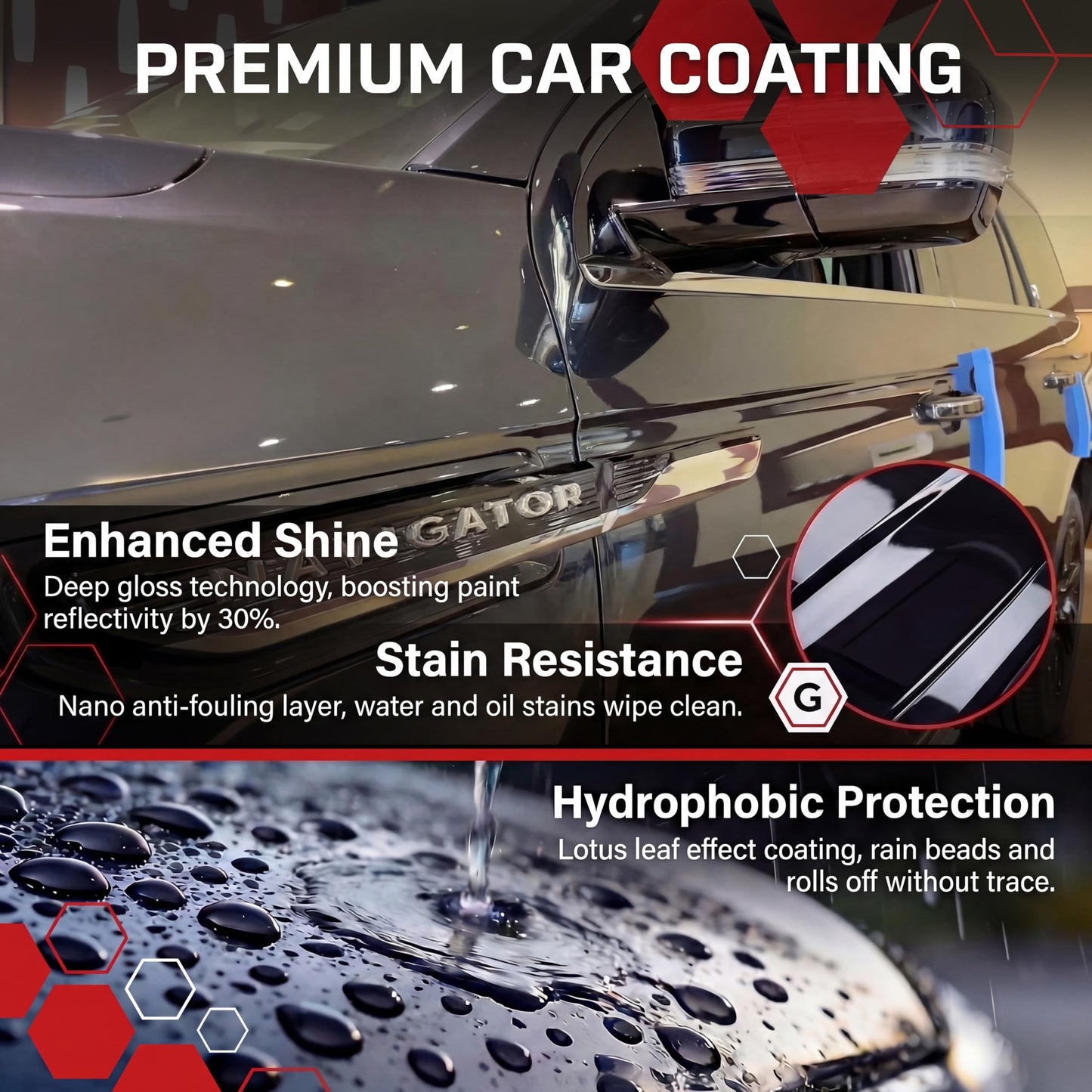 20H Crystal Serum Light Ceramic Coating Kit 30ml – Provides Up to 9+ Years of Hydrophobic Gloss, Scratch & Stain Protection, Brilliant Gloss & Mirror Shine – Easy & Effective for Car Paint, Trim, and Plastic