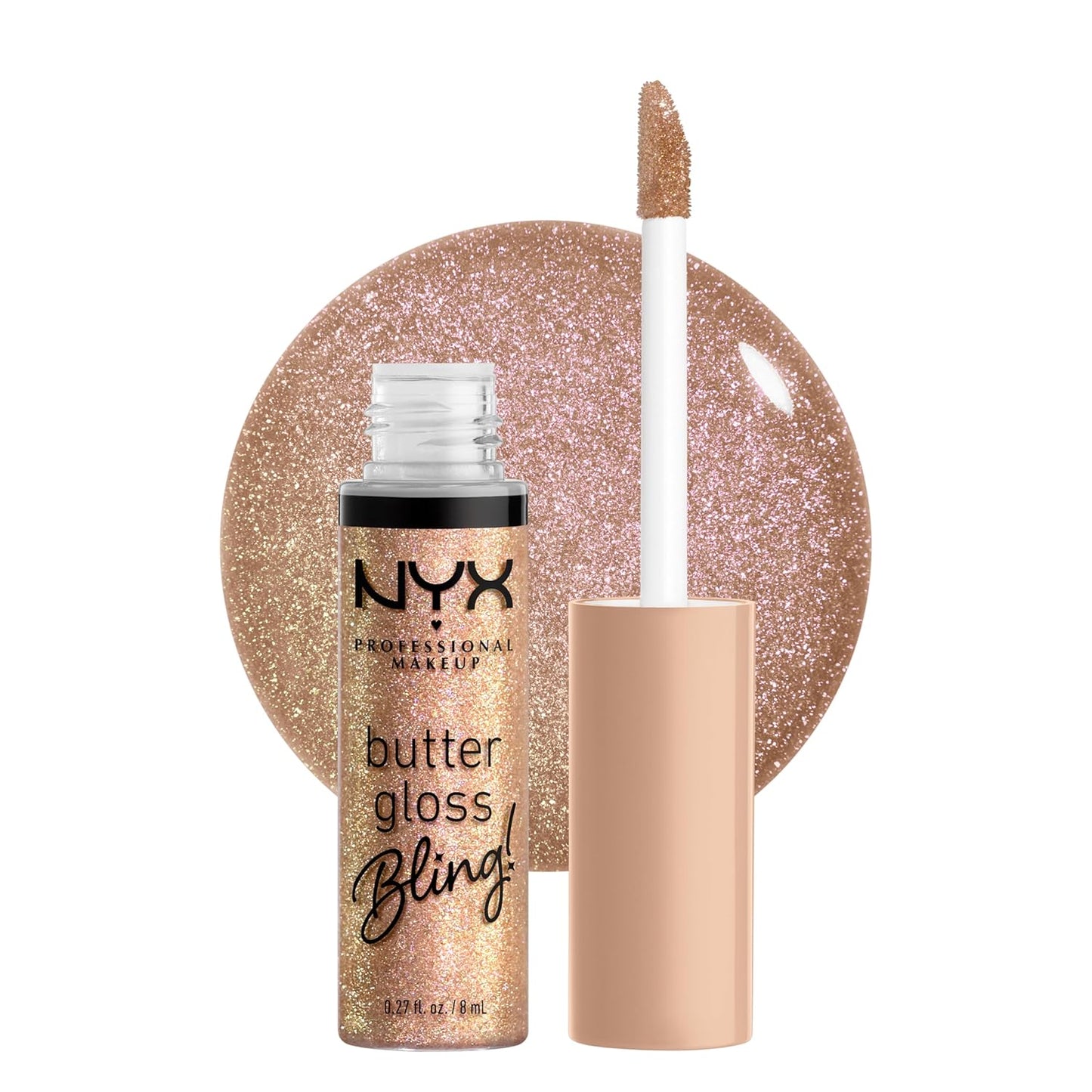 NYX Butter Gloss - Non-Sticky Lip Gloss Set | 3 Shades: Angel Food Cake, Creme Brulee, Madeleine