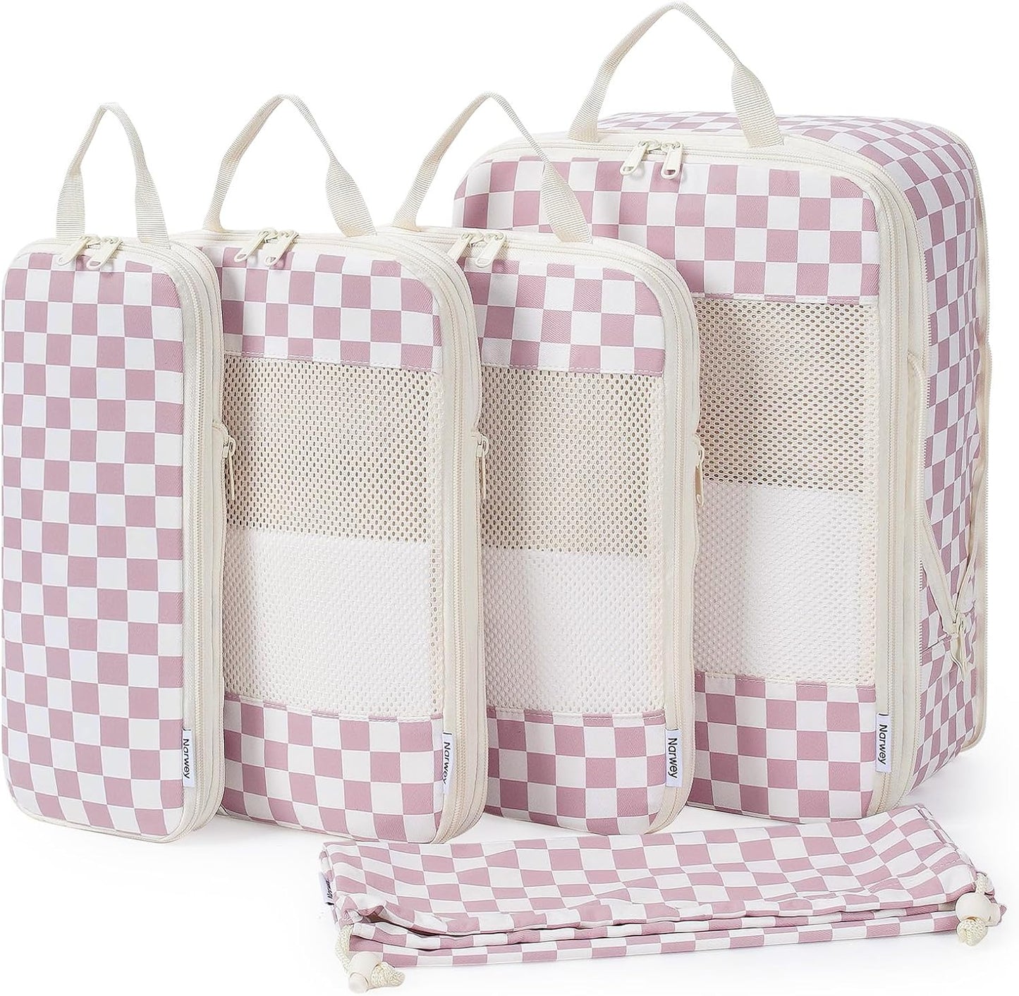 Compression Packing Cubes for Travel - 6 Set Durable Luggage Organizer Bags | Ideal for Carry-On Suitcase