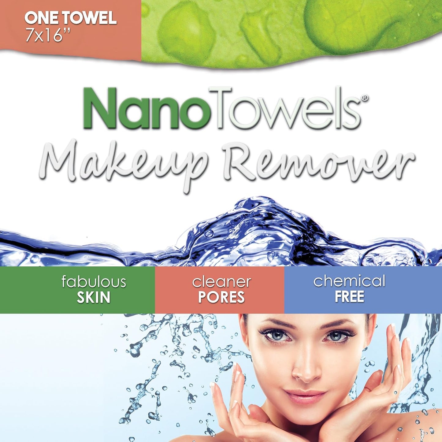 Nano Towel Makeup Remover - Chemical-Free Face Wash Cloth for Sensitive Skin | Exfoliating Grey