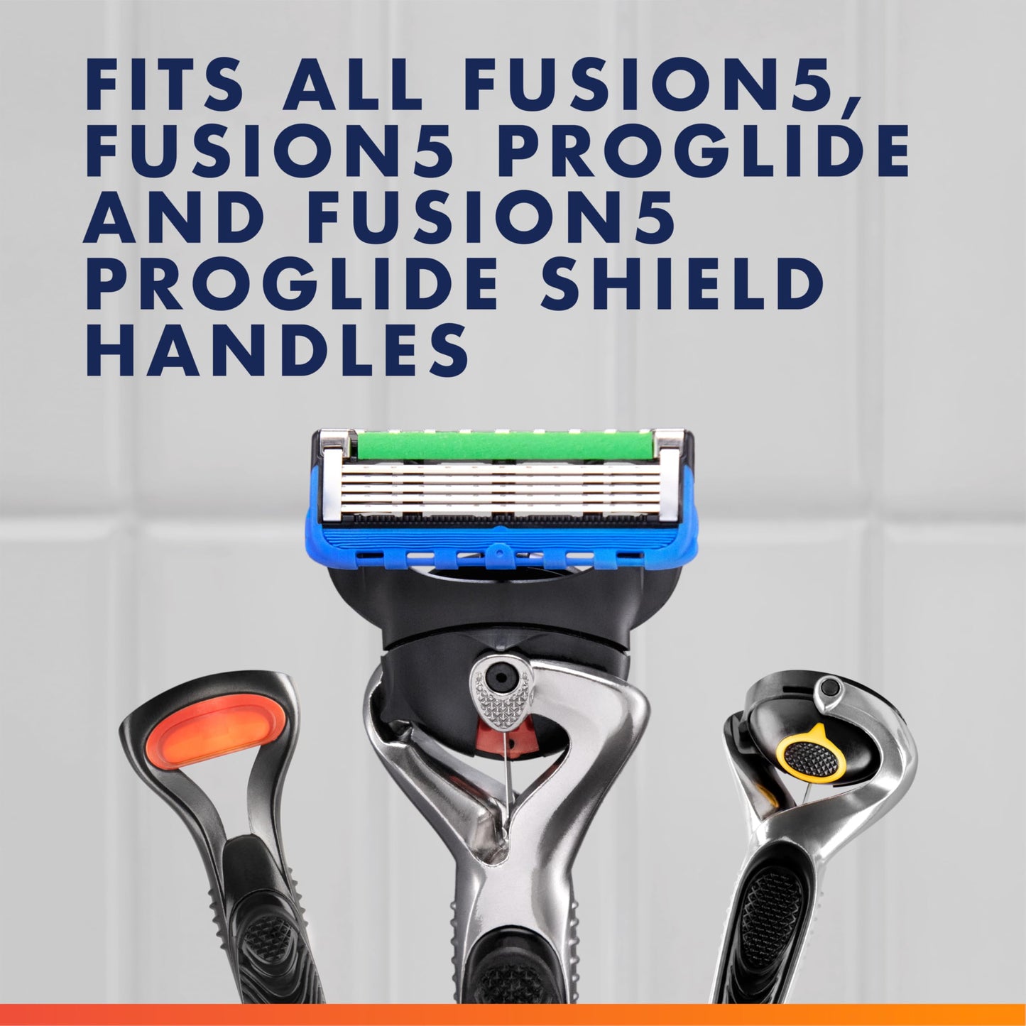 Gillette Fusion5 ProGlide Men's 5-Blade Razor Blade Refills with Precision Trimmer, 10 Count