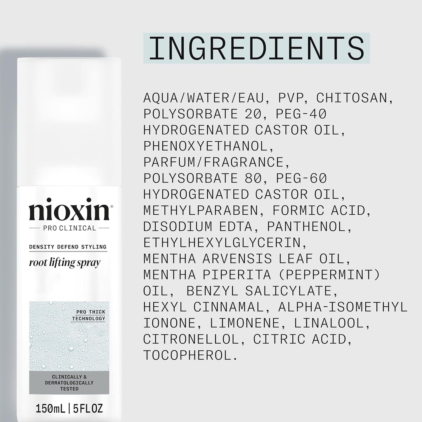 Nioxin Density Defend Root Lifting Spray - Hair Thickening & Volumizing Formula | 5.1 Fl Oz