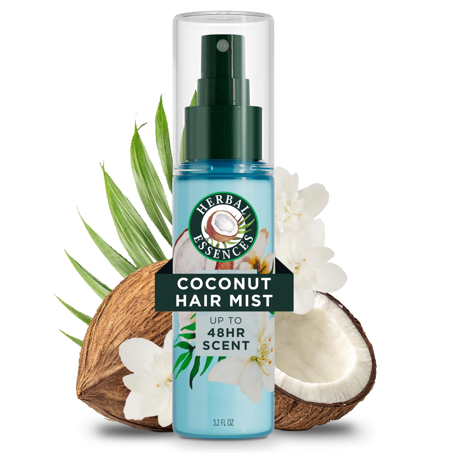 Herbal Essences Coconut Fragrance Hair Mist, Coconut Scent, Frizz Control, 3.2 fl oz, for all Hair Types