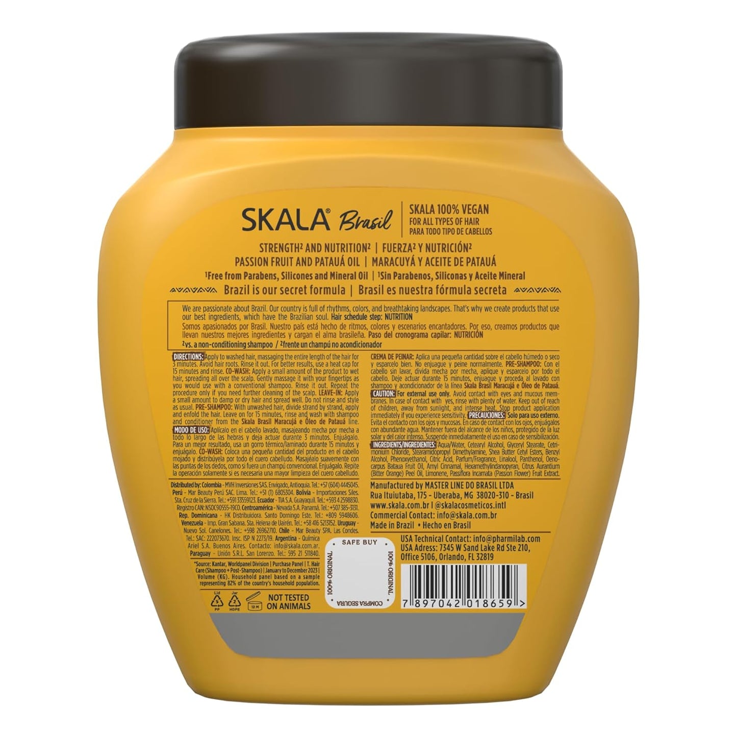 SKALA Maracuja Passion Fruit Curl Cream - Vegan, Moisturizing Formula | 35.2 Ounce