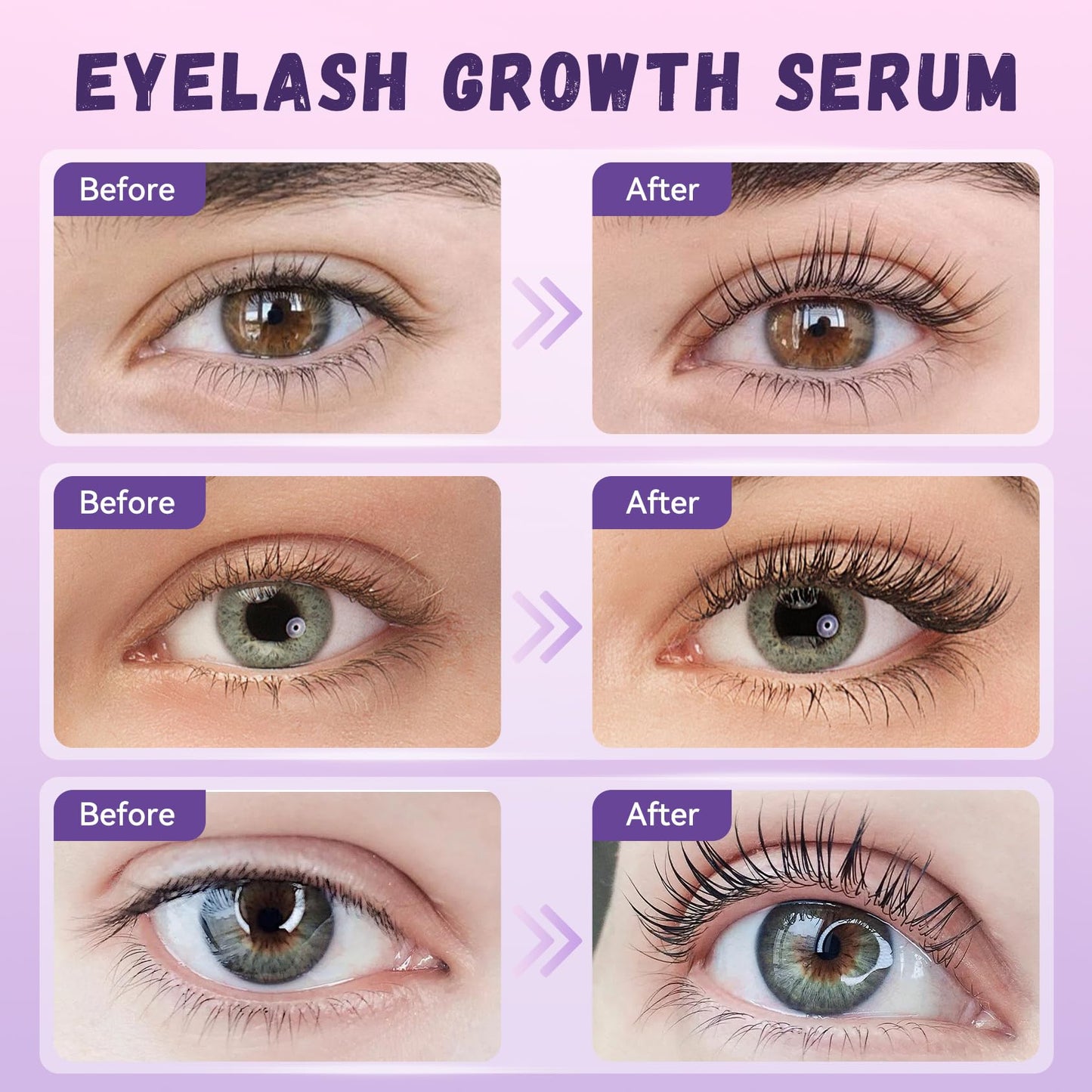 Vxzit Eyelash Enhance Serum - Eyelash Enhancers & Primers - Purple - Promotes Natural Lash Growth for Longer, Fuller Lashes