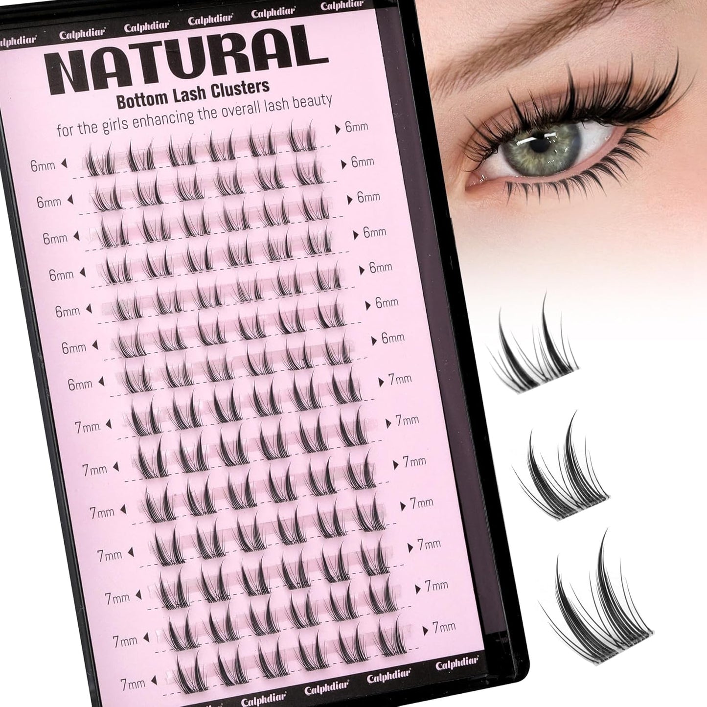 Manga Lash Clusters - Wispy Spiky Volume Eyelash Extensions | Weightless 10-16mm Individual Lashes for DIY Cat Eye Looks