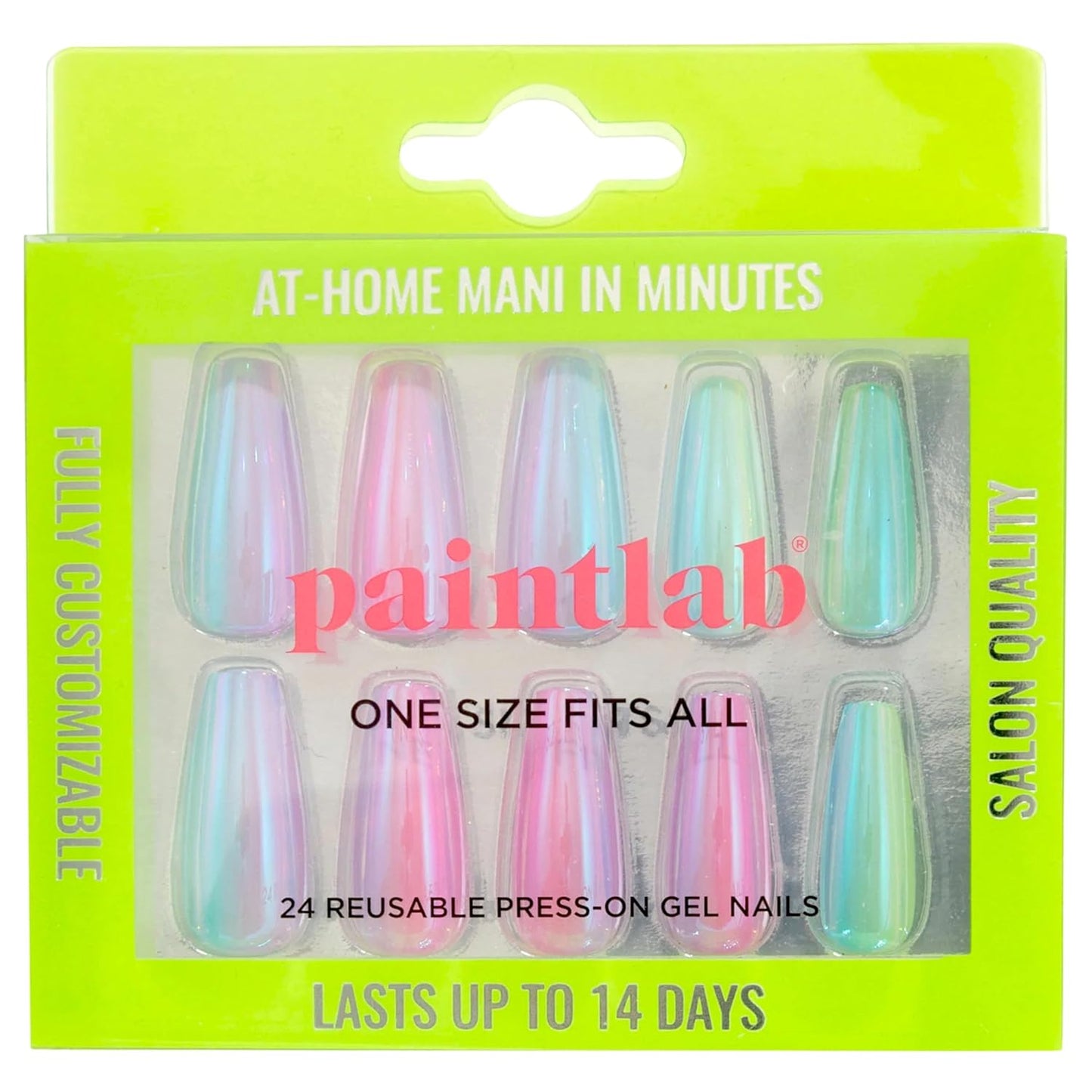 French Tip Press On Nails - Stiletto Fake Nails, 30 Nails in 15 Sizes, Reusable Salon Quality | Easy Application