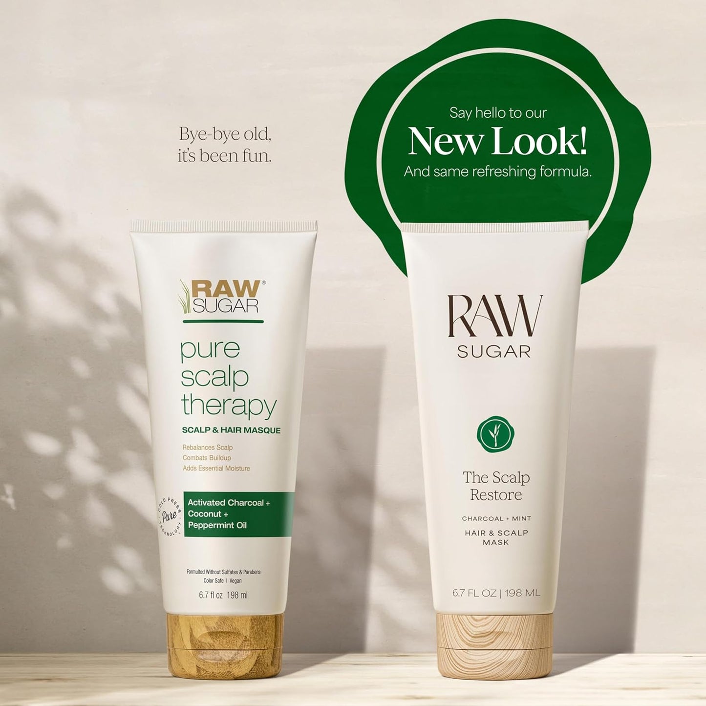 Raw Sugar Dry Scalp Treatment Bundle - At-Home Spa Kit with Shampoo, Conditioner, Hair Mask & Massager | SLS/SLES & Paraben-Free