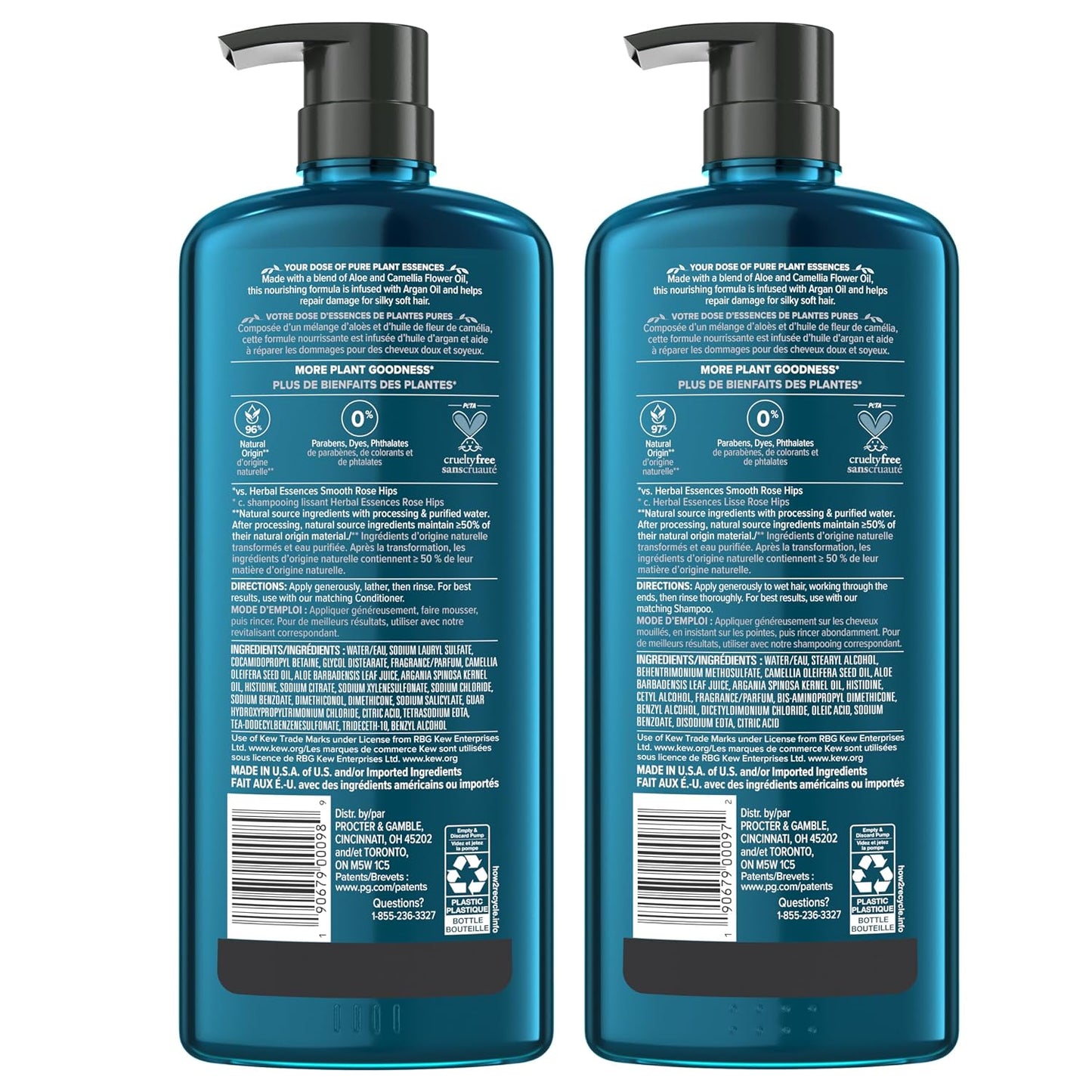 Herbal Essences Argan Oil Repair Shampoo & Conditioner Set - Moisturizing, Paraben-Free, Color-Safe | 20.2 Fl Oz, 2-Pack