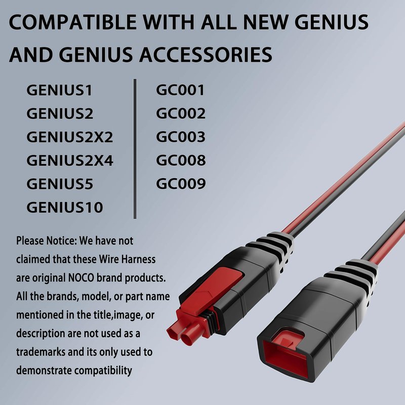KIAPIEBIO (2 Pack) 10.5-Feet GC004 X-Connect fit for NOCO Battery Charger Accessories,Extension Cable Accessory for Genius Smart Battery Chargers Cable