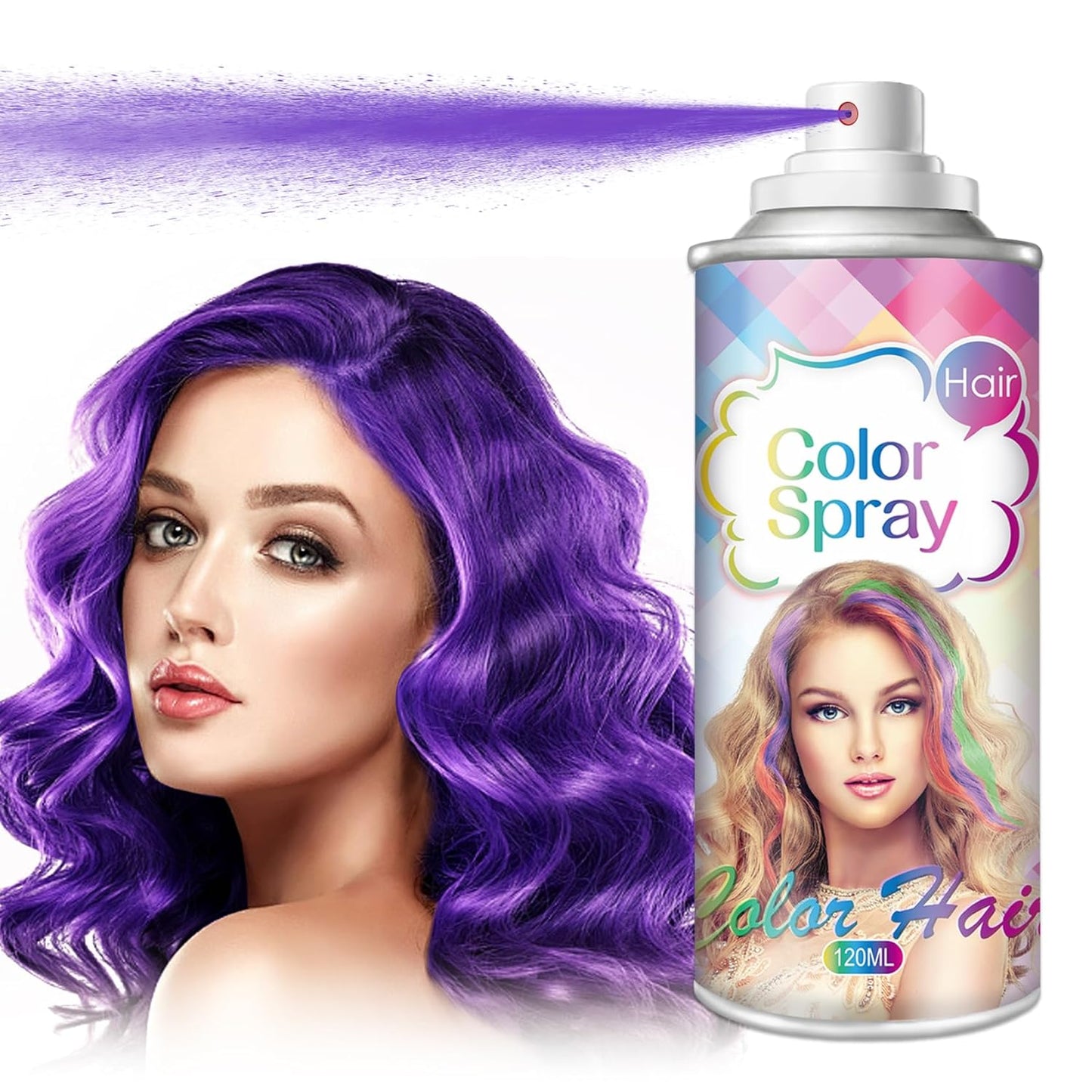 Temporary Hair Color Spray - Washable Black Hair Dye for Women | 120ML | Perfect for Christmas & Halloween