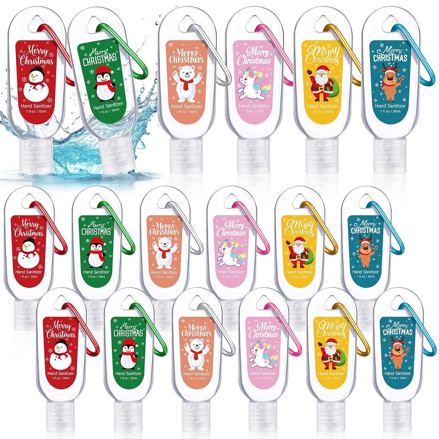 Mini Travel Size Hand Sanitizer Keychain - 24 Pcs Gift Set for Teachers, Nurses & Staff | Appreciation Thank You Bulk