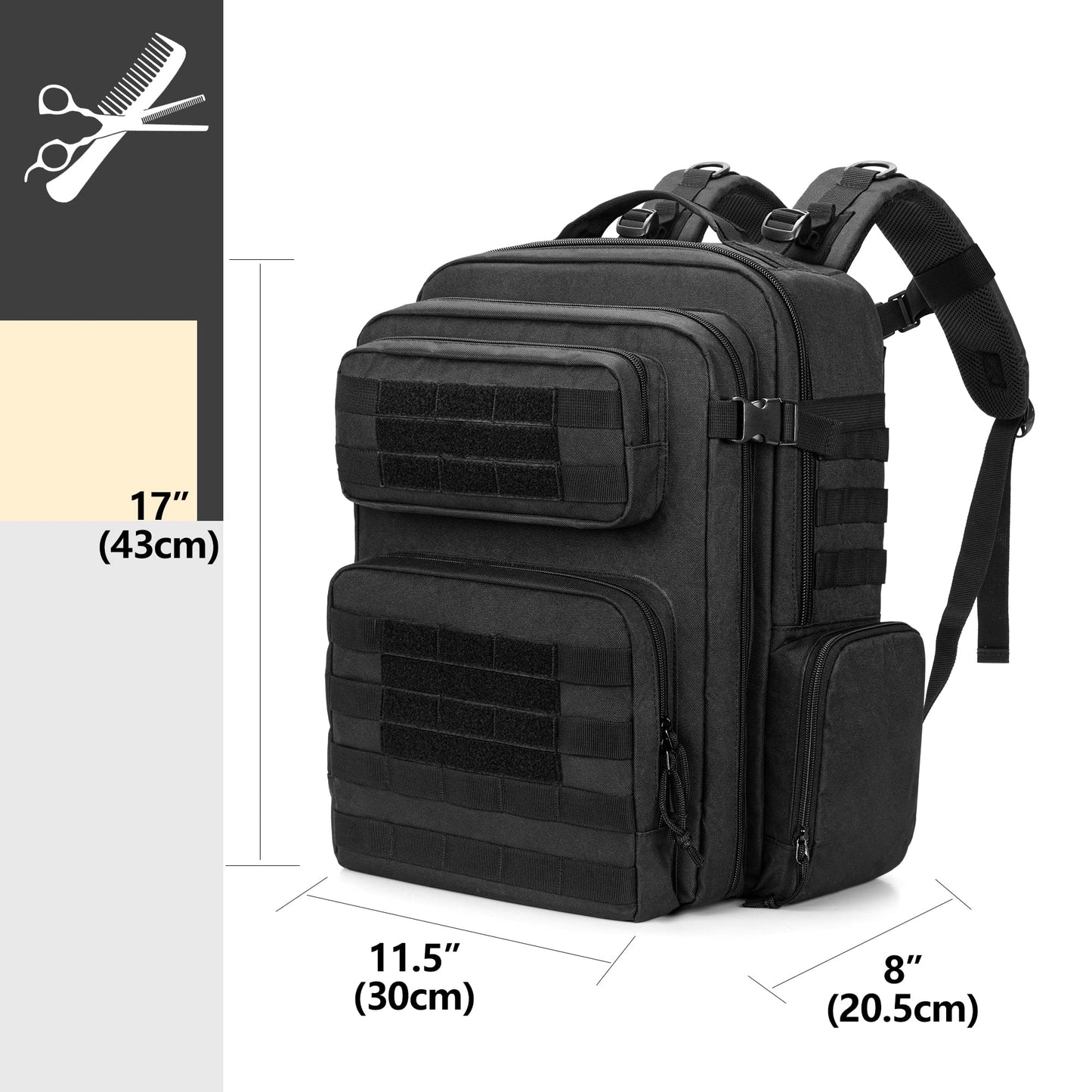 BAFASO Barber Case, Hairdresser Bag Holds Barber Styling Tools (Bag Only), Black