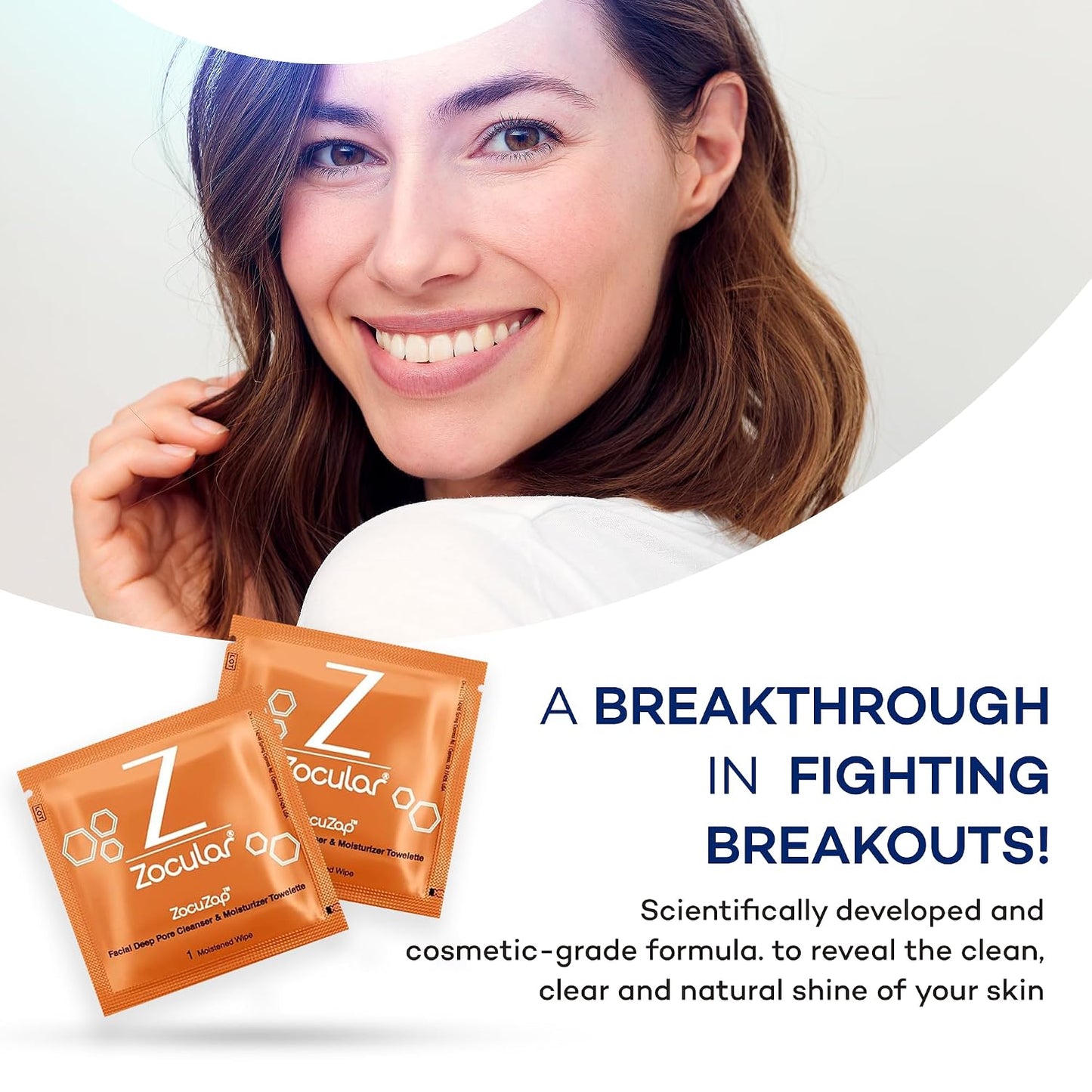 Zocular Face Wipes - Moisturizing Makeup Removal & Gentle Exfoliation with Natural Okra Complex | 30 Count