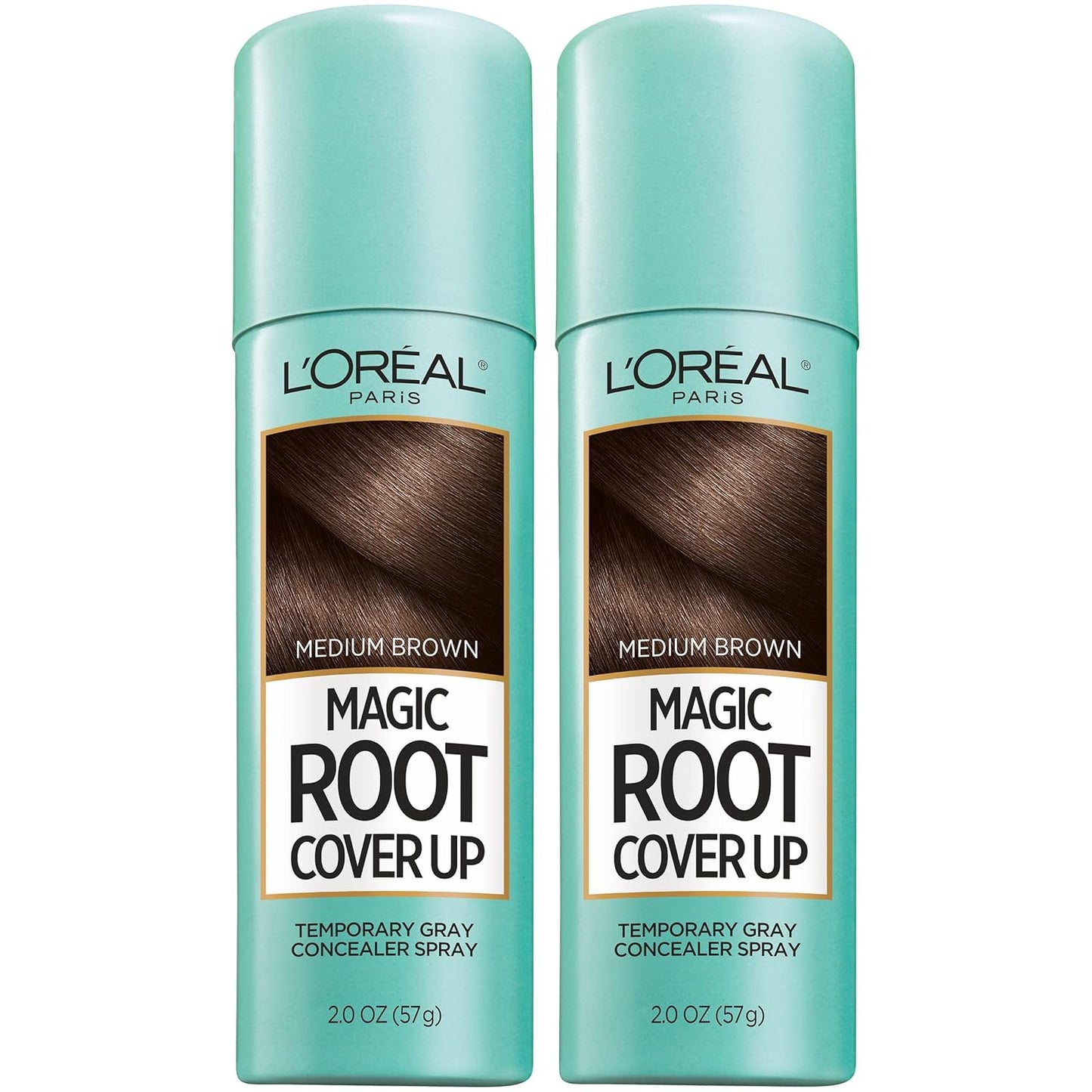 L'Oreal Paris Magic Root Cover Up - Gray Hair Spray for 100% Coverage | Lightweight, Ammonia-Free, Black, 2 oz