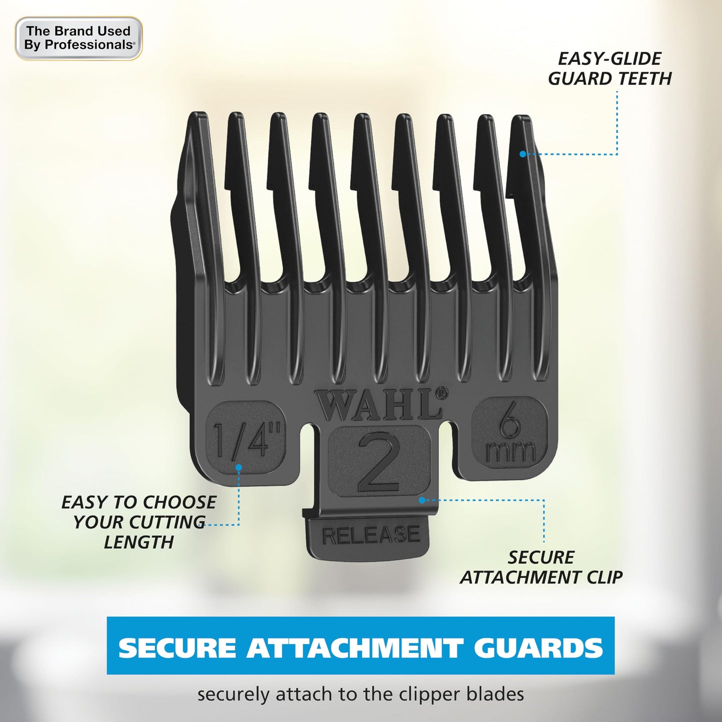 Wahl Clippers Home Pro Cordless Rechargeable Hair Clippers for Men with Precision Haircutting Blades & Secure Snap-N-Lock Attachment Guards – Model 3031656