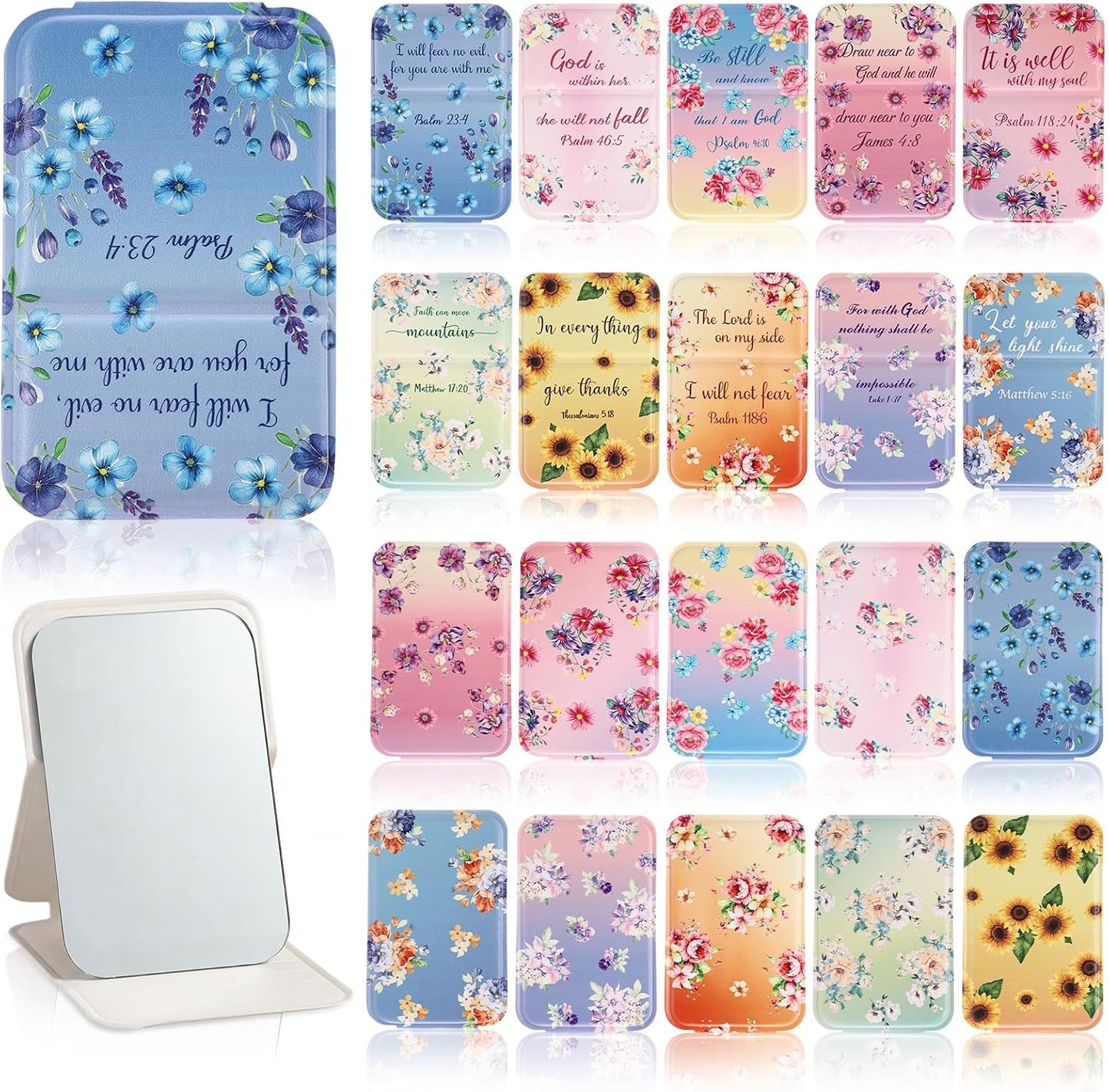 Inspirational Compact Mirror Set - 10 Pcs Pocket Mirrors for Women | Perfect Gift for Bridal Showers, Birthdays & Coworkers