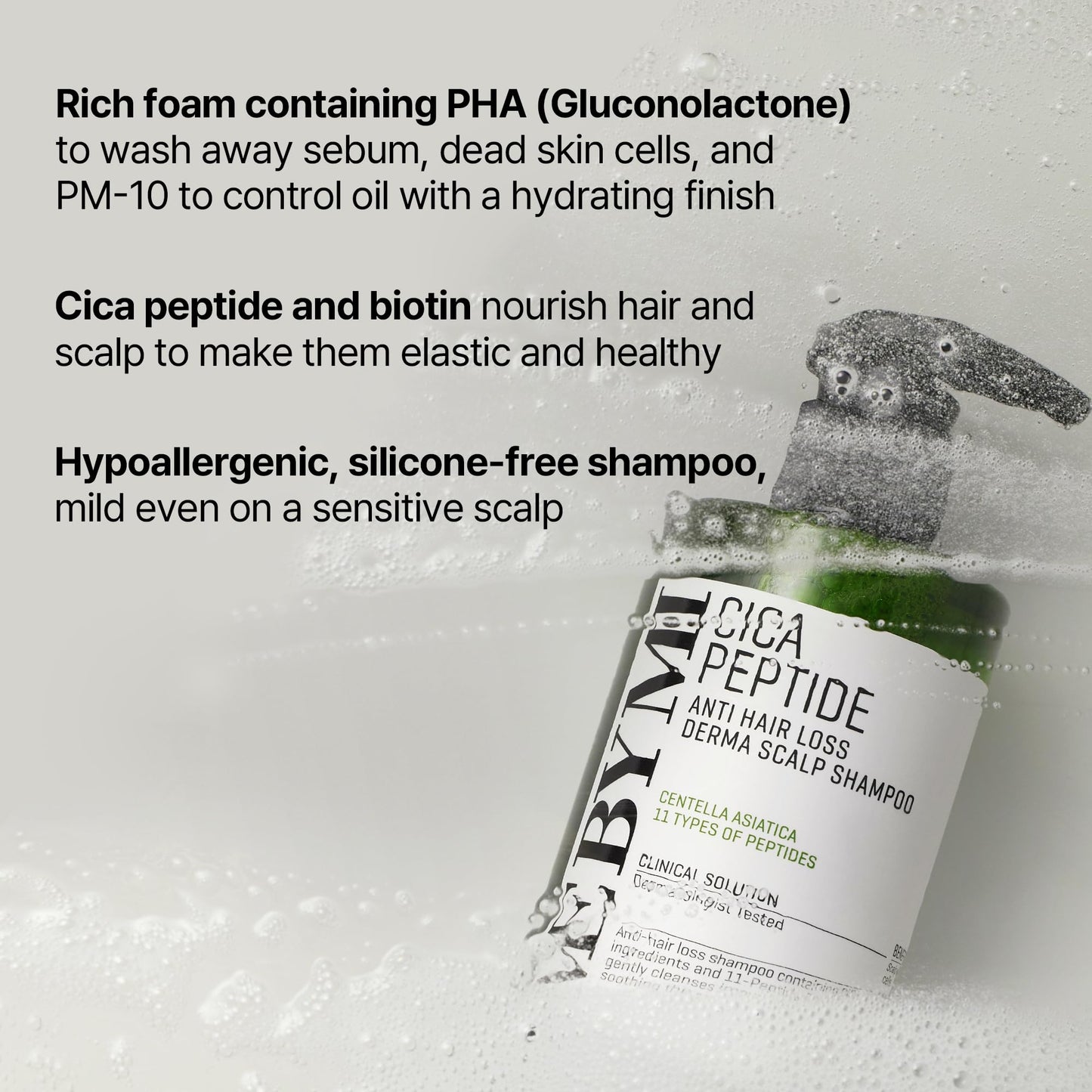 SOME BY MI Cica Peptide Derma Scalp Shampoo 9.63 fl oz – Strengthening Shampoo for Thinning Hair & Sensitive Scalp – Hydrating, Soothing Korean Haircare