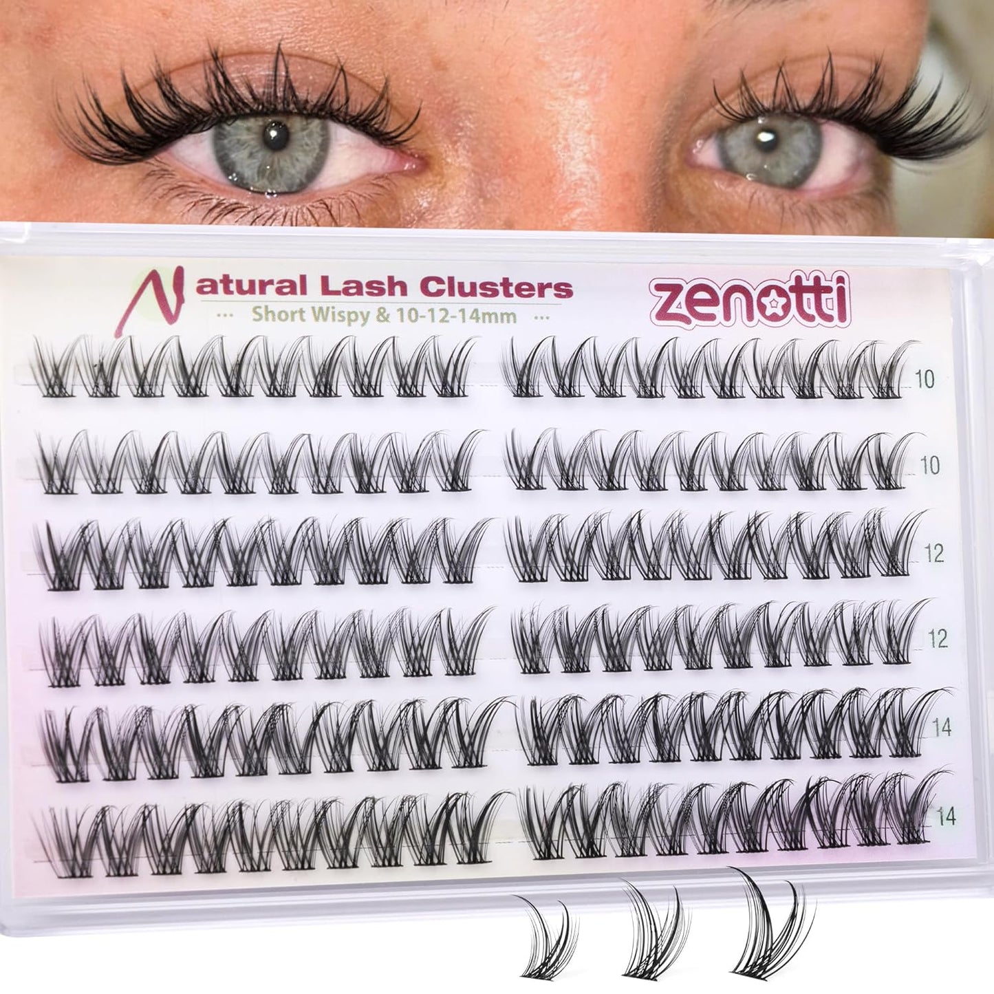 Manga Eyelash Clusters - Brown Wispy & Spiky Individual Lashes | DIY Anime Extensions 8-16MM