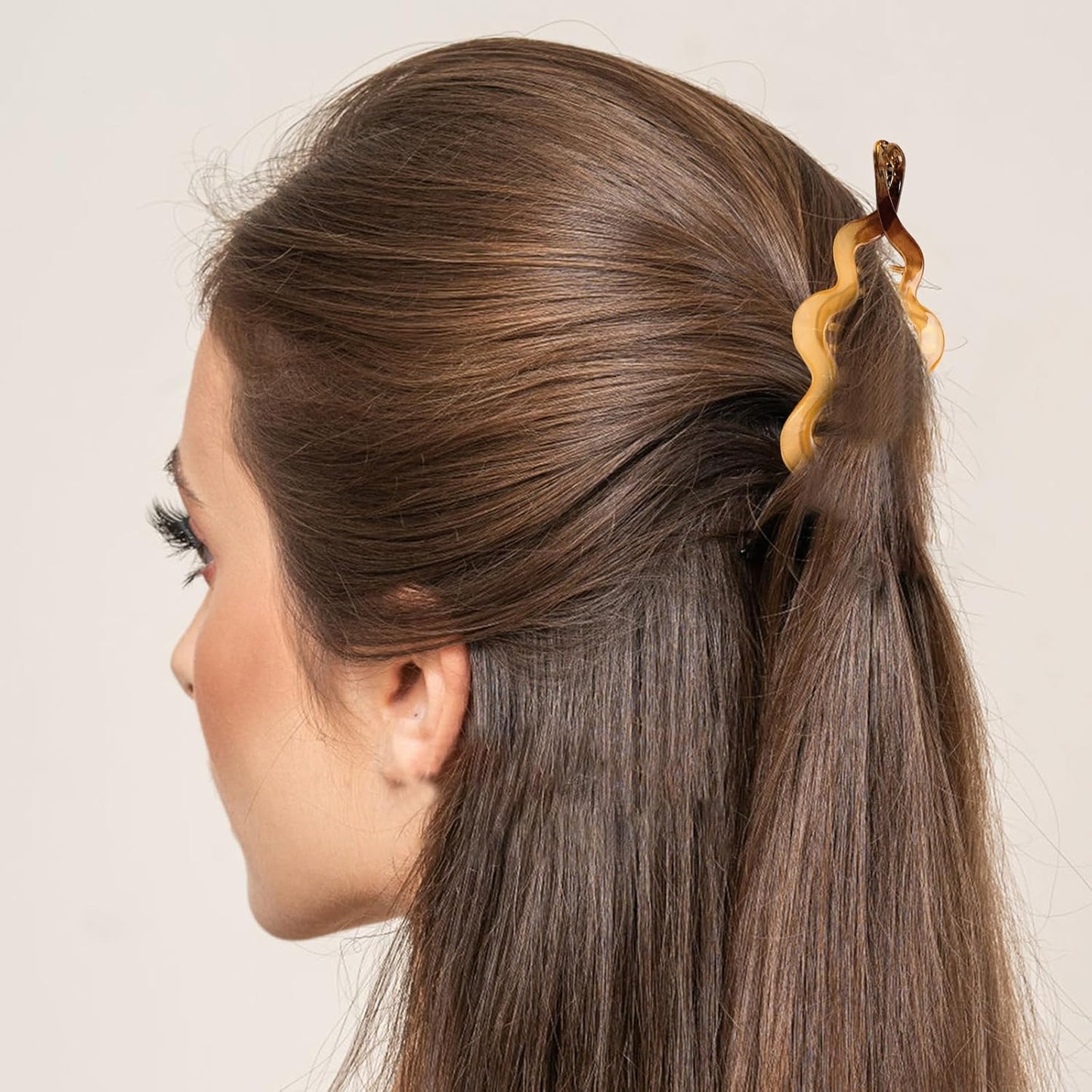 Banana Clips for Women - 4Pcs Acrylic Claw Hair Accessories | Gentle Hold for Daily Use & Party Styles (4 Colors)