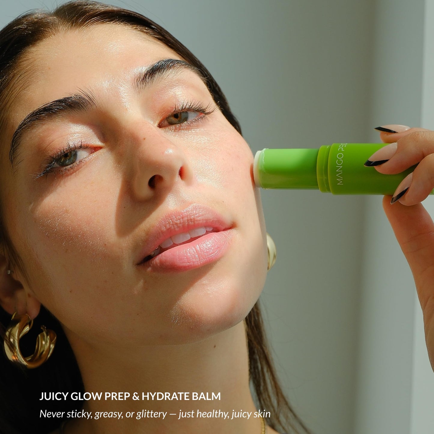 Mango People Juicy Glow Highlighter Balm & Hydrating Stick with Centella Asiatica, Celery & Cucumber Extract with Gotu Kola, 0.35 oz