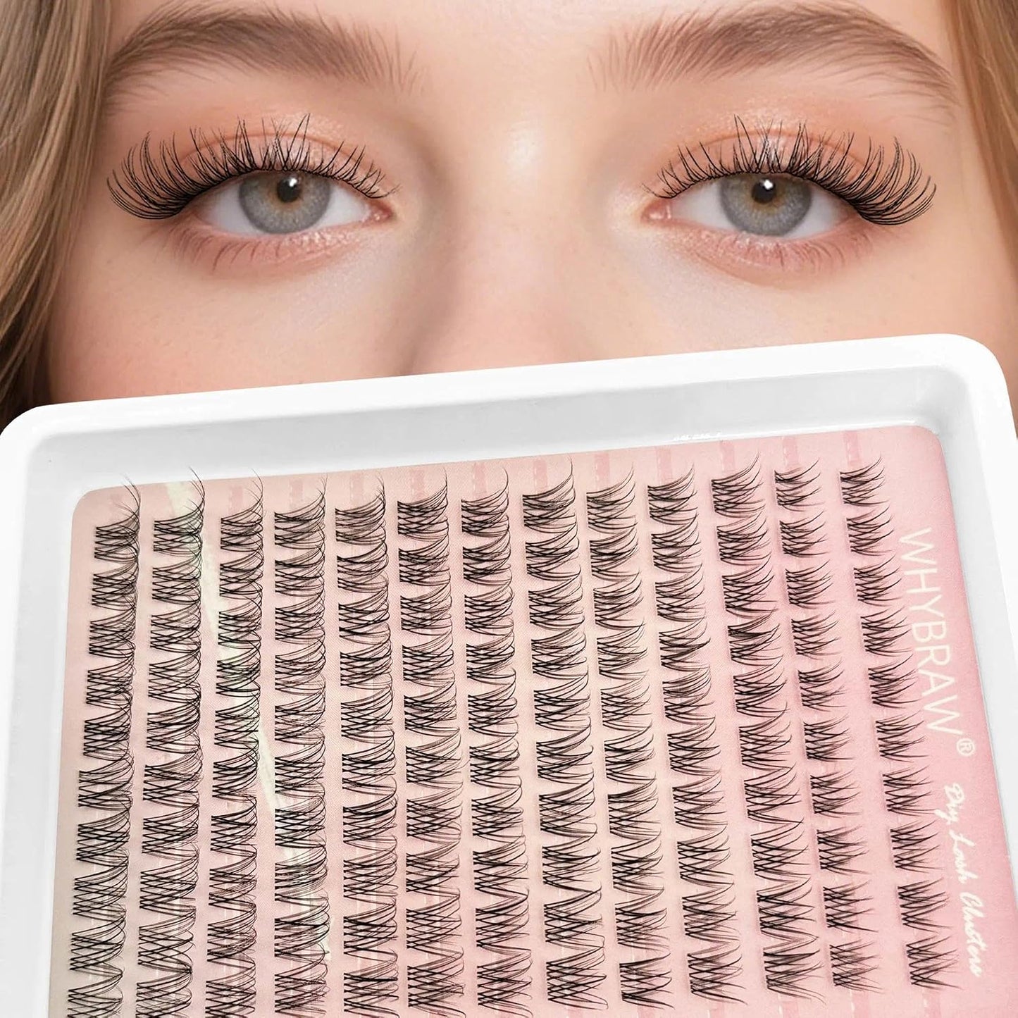 Manga Cluster Eyelash Extensions - Spiky C-Curl Wispy Lashes | 8-18MM, 140pcs, Ultra-Thin Band