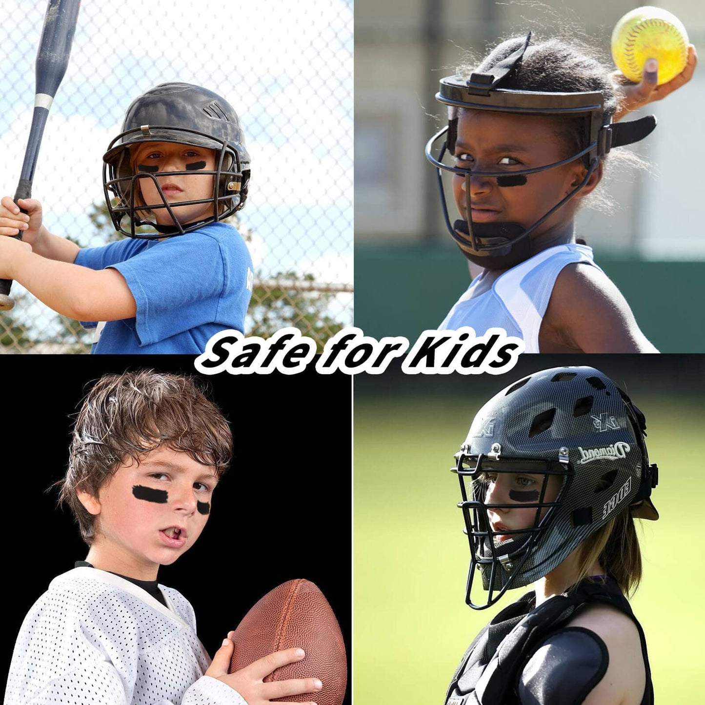 MEICOLY Black Face Paint,Eye Black Stick for Sports,Baseball Softball Football Lacrosse,Easy to Color Athletes Sporting,Smooth Halloween Face Body Paint Stick,0.5Oz