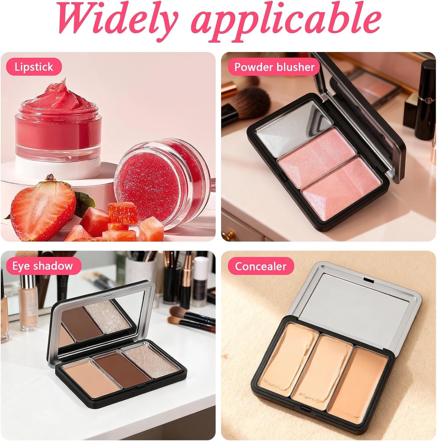 Empty Eyeshadow Palette - Refillable Magnetic Makeup Organizer with Mirror | Compact Travel Size for Eyeshadow, Blush, Lipstick