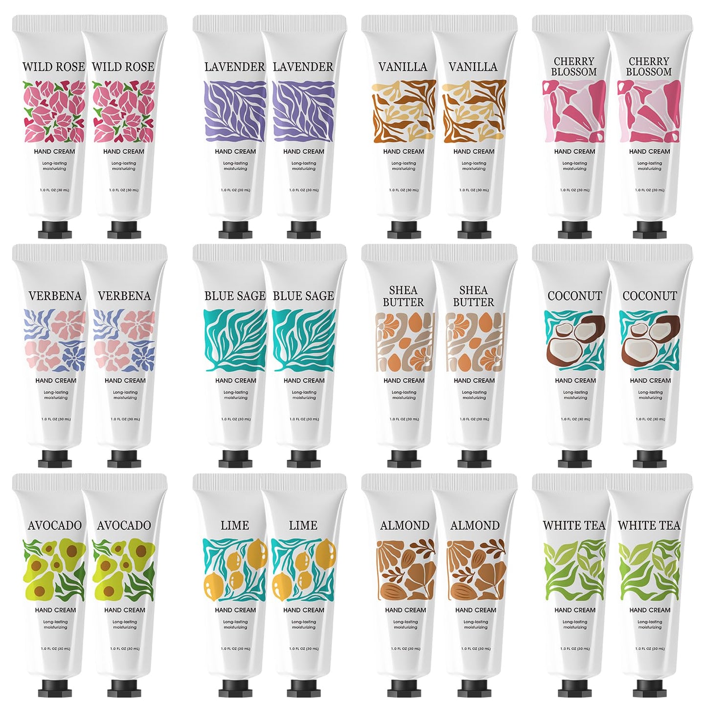 Hand Cream for Women - 12 Pack Travel Size Moisturizing Lotion | Perfect Bridesmaid Gifts & Bachelorette Party Favors