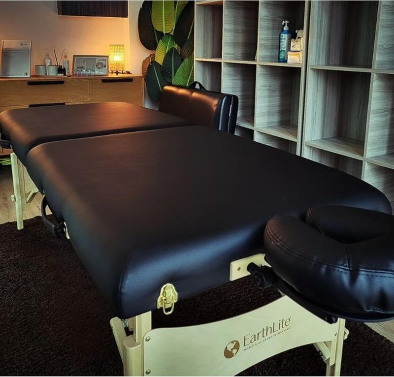 EarthLite Harmony DX Portable Massage Table - Complete Package with Face Cradle & Carrying Case | 30" x 73", Black