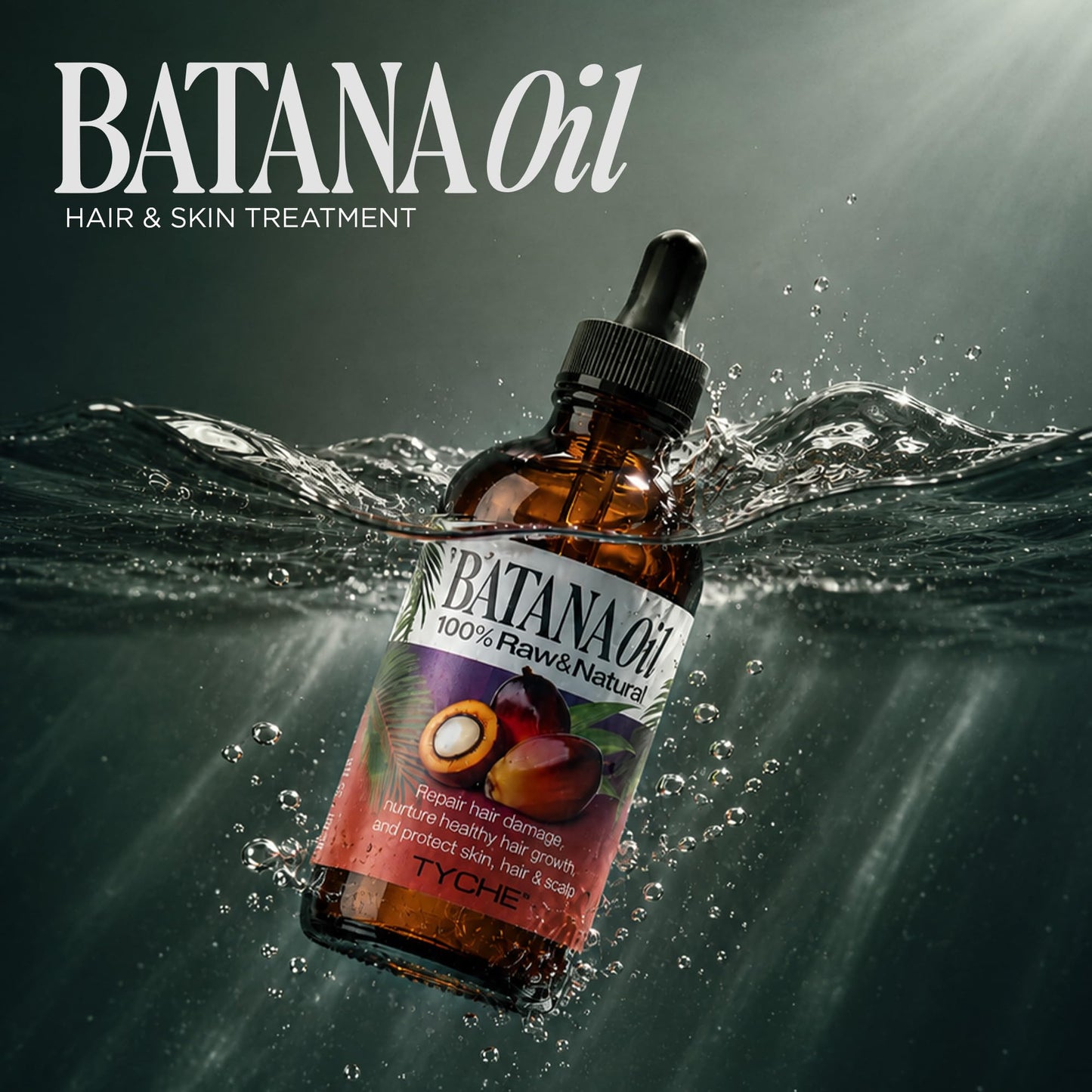 Tyche by Nicka K New York, Hair and Body Oil, Rosemary Oil, Batana Oil, Mosturizes Skin, Repairs Damaged Hair (Batana Oil)