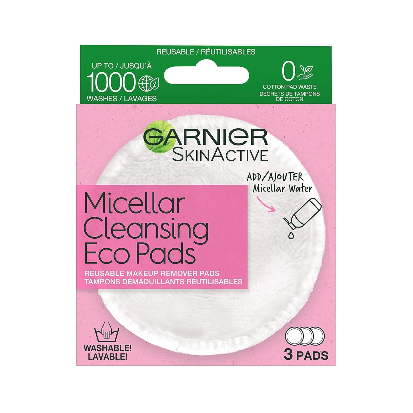 Micellar Cleansing Eco Pads - Reusable Ultra-Soft Microfiber | 3-Pack