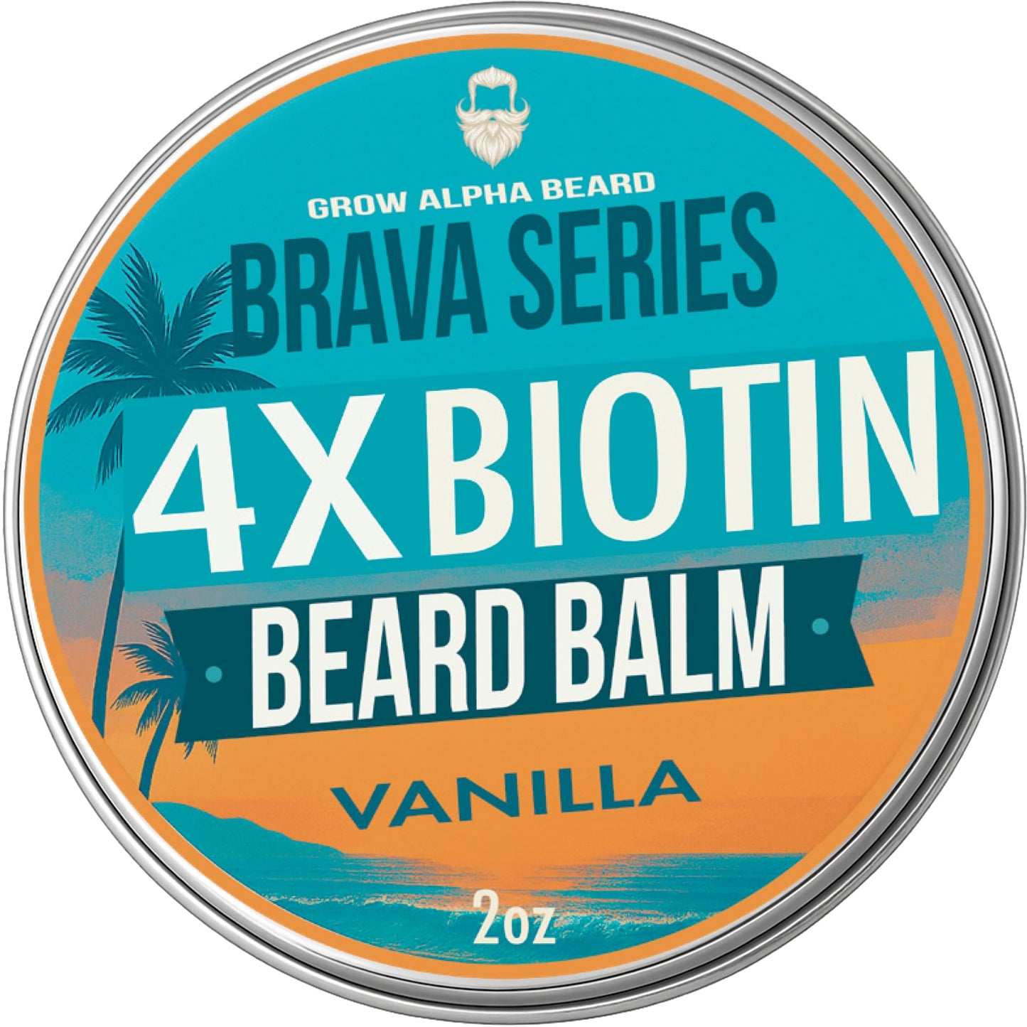 Biotin Beard Balm for Men – Beard Growth & Thickener, Shea Butter Beard Cream & Conditioner, Softening Balm for Fuller Beard & Mustache Growth (4 oz, 2 Pack)